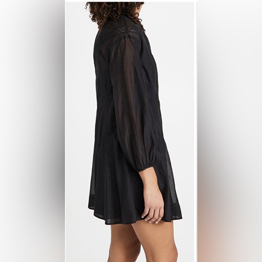 🆕Rebecca 🖤Taylor Black Long Sleeve
Cotton Organza Mini Dress Casual
Size XS - Picture 5 of 13